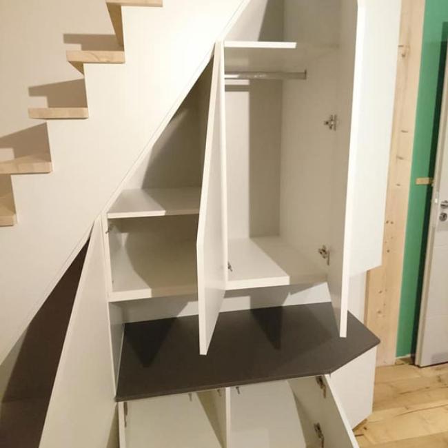 Création d'un escalier et meuble sous-escalier
